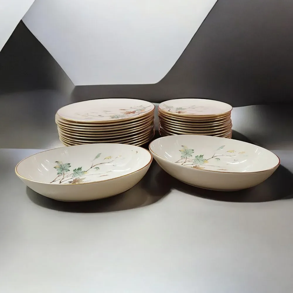 Lenox Westwind X-407 (2) Oval Serving Bowl (12)‎ Dinner Plates (12) Salad Plates